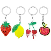 1 Piece Pastoral Cherry Strawberry Grape Acrylic Bag Pendant Keychain main image 5