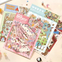 1 Set Little Bear House Candy Indoor PET Cute Stickers main image 1