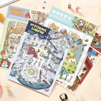 1 Set Little Bear House Candy Indoor PET Cute Stickers main image 2