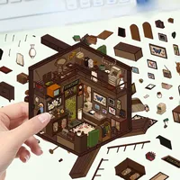 1 Set Little Bear House Candy Indoor PET Cute Stickers sku image 3