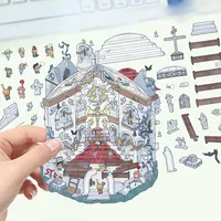 1 Set Little Bear House Candy Indoor PET Cute Stickers sku image 6