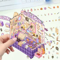 1 Set Little Bear House Candy Indoor PET Cute Stickers sku image 8