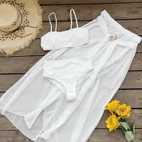 Women's Sexy Solid Color 3 Pieces Set Swimwear main image 4