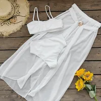 Women's Sexy Solid Color 3 Pieces Set Swimwear main image 5
