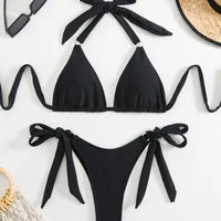 Women's Solid Color 2 Pieces Set Swimwear main image 4