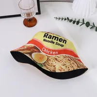 Unisex Casual Preppy Style Hamburger Printing Wide Eaves Bucket Hat main image 5