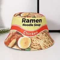 Unisex Casual Preppy Style Hamburger Printing Wide Eaves Bucket Hat main image 4