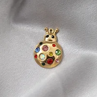 Cute Beetles 304 Stainless Steel Plating Zircon Jewelry Accessories main image 5