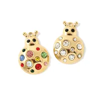 Cute Beetles 304 Stainless Steel Plating Zircon Jewelry Accessories main image 4