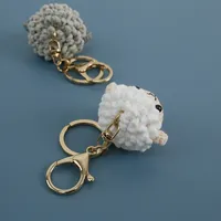 1 Piece Cute Sheep Yarn Unisex Bag Pendant Keychain main image 3