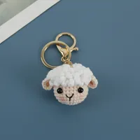 1 Piece Cute Sheep Yarn Unisex Bag Pendant Keychain sku image 2
