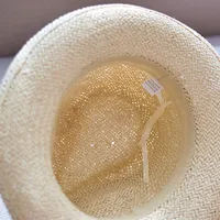 Unisex Retro Hawaiian Tropical Solid Color Flat Eaves Straw Hat main image 5