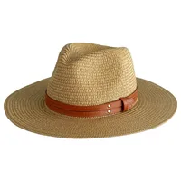 Unisex Retro Hawaiian Tropical Solid Color Flat Eaves Straw Hat main image 1
