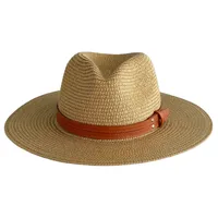 Unisex Retro Hawaiian Tropical Solid Color Flat Eaves Straw Hat main image 3