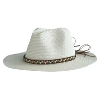 Unisex Retro Hawaiian Tropical Solid Color Flat Eaves Straw Hat sku image 4