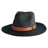 Unisex Retro Hawaiian Tropical Solid Color Flat Eaves Straw Hat sku image 3