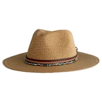 Unisex Retro Hawaiian Tropical Solid Color Flat Eaves Straw Hat sku image 1
