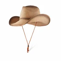 Unisex Hawaiian Tropical Geometric Curved Eaves Straw Hat main image 4