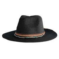 Unisex Retro Hawaiian Tropical Solid Color Flat Eaves Straw Hat main image 7