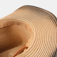 Unisex Hawaiian Tropical Geometric Curved Eaves Straw Hat main image 5