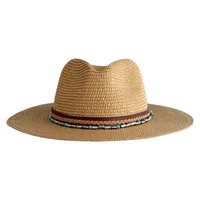 Unisex Retro Hawaiian Tropical Solid Color Flat Eaves Straw Hat main image 6