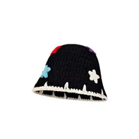 Women's Casual Sweet Color Block Curved Eaves Wool Cap sku image 1