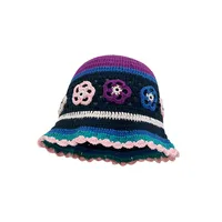 Women's Casual Sweet Color Block Curved Eaves Wool Cap main image 3