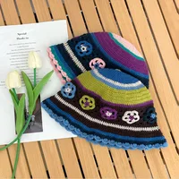 Women's Casual Sweet Color Block Curved Eaves Wool Cap main image 4