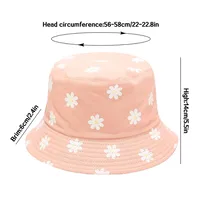 Women's Cute Vacation Flower Curved Eaves Bucket Hat main image 2