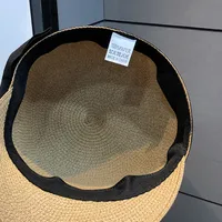 Women's Hawaiian Tropical Bow Knot Curved Eaves Straw Hat Equestrian Hat main image 3