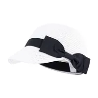 Women's Hawaiian Tropical Bow Knot Curved Eaves Straw Hat Equestrian Hat sku image 3