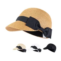 Women's Hawaiian Tropical Bow Knot Curved Eaves Straw Hat Equestrian Hat main image 1