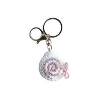 1 Piece Cute Four Leaf Clover Dinosaur Flower Yarn Unisex Bag Pendant Keychain main image 3
