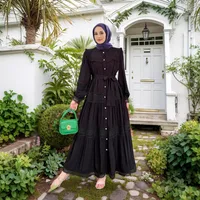 Women's Adults Color Block Lace Stringy Selvedge Abaya main image 5