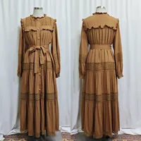 Women's Adults Color Block Lace Stringy Selvedge Abaya sku image 15