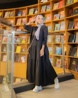 Women's Adults Solid Color Patchwork Abaya sku image 2