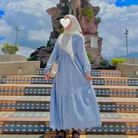 Women's Adults Solid Color Lace Abaya main image 4