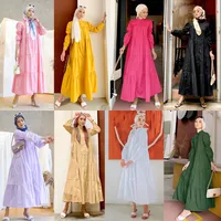 Women's Adults Solid Color Patchwork Abaya main image 3