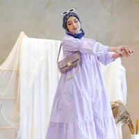Women's Adults Solid Color Patchwork Abaya main image 4