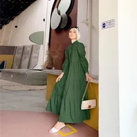 Women's Adults Solid Color Patchwork Abaya main image 1