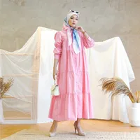 Women's Adults Solid Color Patchwork Abaya sku image 3
