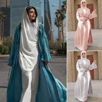 Women's Adults Solid Color Lace-Up Abaya main image 3