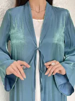 Women's Adults Solid Color Lace-Up Abaya sku image 2