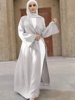 Women's Adults Solid Color Lace-Up Abaya sku image 5