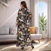 Women's Adults Printing Printed Ribbon Stitching Abaya main image 4