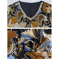 Women's Adults Printing Printed Ribbon Stitching Abaya main image 5