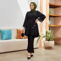 Women's Solid Color Leisure Suit Abaya sku image 1