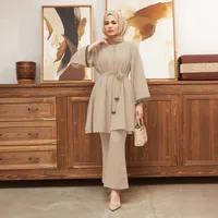 Women's Solid Color Leisure Suit Abaya main image 5