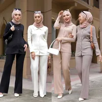 Women's Solid Color Leisure Suit Abaya main image 1
