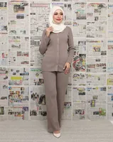 Women's Solid Color Leisure Suit Abaya sku image 3